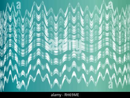 Turquoise vector abstract geometric gradient background with crossing white lines. Stock Vector