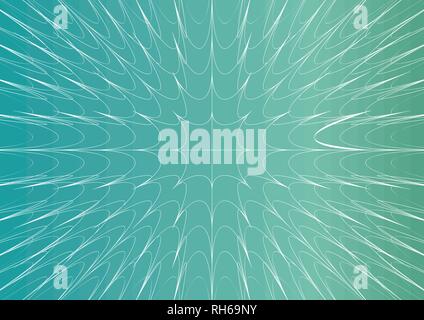 Turquoise vector abstract geometric gradient background with crossing white lines. Stock Vector