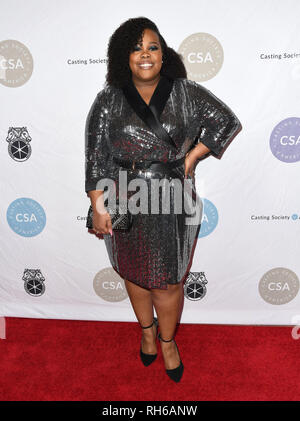 Beverly Hills, CA, USA. 31st Jan, 2019. 31 January 2019 - Beverly Hills, California - Amber Riley. The Casting Society of America's 34th Annual Artios Awards held at Beverly Hilton Hotel. Photo Credit: Birdie Thompson/AdMedia Credit: Birdie Thompson/AdMedia/ZUMA Wire/Alamy Live News Stock Photo