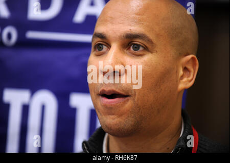 ***FILE PHOTO*** Cory Booker Announces 2020 Presidential Bid PERTH AMBOY, NJ - NOVEMBER 27- U.S. Sen. Cory Booker is joined by his mother, Carolyn, for a series of Thanksgiving week service events in Perth Amboy, NJ .Perth Amboy Senior Center Thanksgiving Lunch. Photo Credit: VanTine /MediaPunch Stock Photo