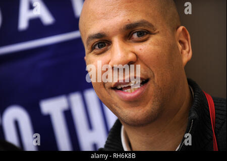 ***FILE PHOTO*** Cory Booker Announces 2020 Presidential Bid PERTH AMBOY, NJ - NOVEMBER 27- U.S. Sen. Cory Booker is joined by his mother, Carolyn, for a series of Thanksgiving week service events in Perth Amboy, NJ .Perth Amboy Senior Center Thanksgiving Lunch. Photo Credit: VanTine /MediaPunch Stock Photo