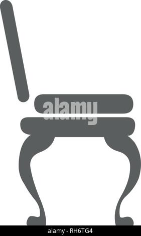 Chair icon. One of set web icons. Vector illustration isolated on white. Stock Vector