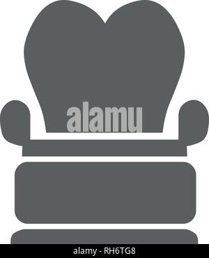 Sofa vector illustration isolated on white background. Soft sofa icon. Old style sofa icon. Divan sofa vector icon. Stock Vector