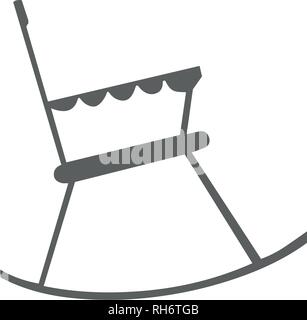 rocking hair icon. One of set web icons. Vector illustration isolated on white. Stock Vector