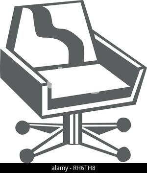 Chair icon. One of set web icons. Vector illustration isolated on white. Stock Vector
