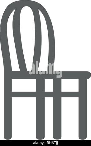 Chair icon. One of set web icons. Vector illustration isolated on white. Stock Vector