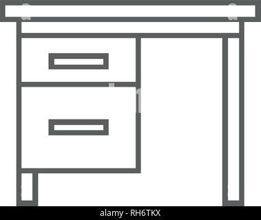 Table icon. One of set web icons. Vector illustration isolated on white. Stock Vector