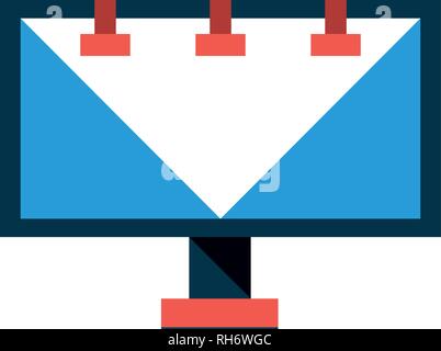 Information monitor concept. Flat illustration Stock Vector