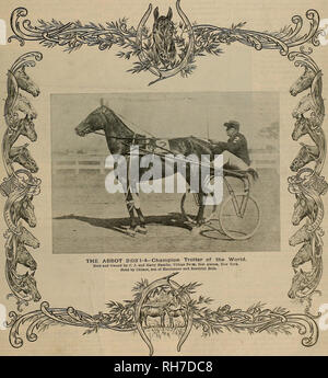 . Breeder and sportsman. Horses. vol. XXXVII. No. IS. NO. 36 GEARY STREET. SAN FRANCISCO, SATURDAY, SEPTEMBER 29,1900. SUBSCRIPTION THREE DOLLARS A YEAR. Please note that these images are extracted from scanned page images that may have been digitally enhanced for readability - coloration and appearance of these illustrations may not perfectly resemble the original work.. San Francisco, Calif. : [s. n. ] Stock Photo