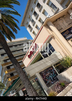 NICE, FRANCE - MAY 29, 2018:  Exterior view of Hard Rock Cafe on Promenade des Anglais Stock Photo