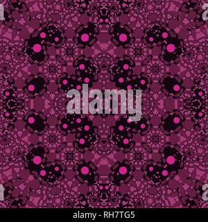 Abstract psychedelic seamless pattern. Seamless pattern. Pink, purple, magenta colors. Tribal ethnic vector texture. Stock Vector