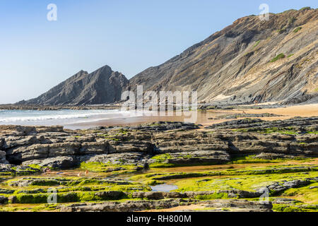 Beautiful Praia da Amoreira next to Aljezur, west coast of Algarve, Portugal Stock Photo