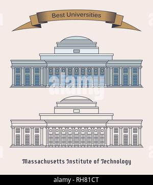 Massachusetts Institute of Technology or MIT Stock Vector
