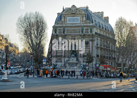 Fountain Of Innocents Square In Paris, France Stock Photo - Alamy