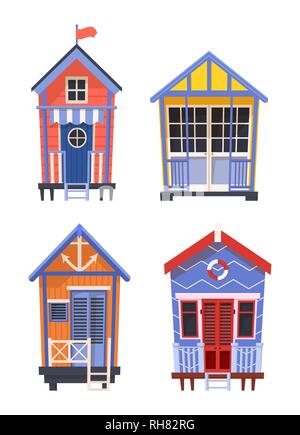 Lifeguard stations Stock Vector
