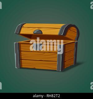 Isolated opened pirate chest Stock Vector