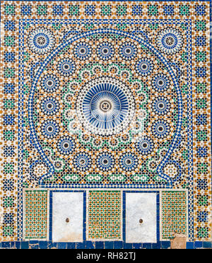 Arabic floral seamless pattern - traditional Islamic background. Decorative element - Traditional Moroccan pattern, colorful mosaic tiles Stock Photo