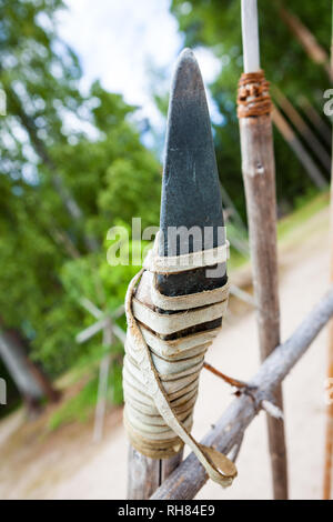 Stone age spear for hunting Stock Photo