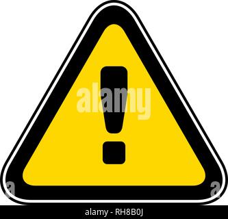 Triangular Warning Hazard Symbol Stock Vector