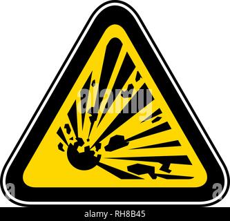 Triangular Warning Hazard Symbol Stock Vector