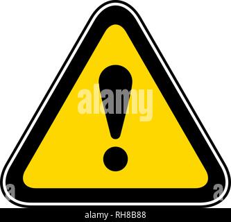 Triangular Warning Hazard Symbol Stock Vector