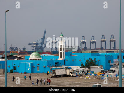 Fish market on the port, Mecca province, Jeddah, Saudi Arabia Stock Photo