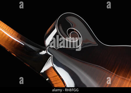 Mandolin isolated on black background. Music concept. Stock Photo