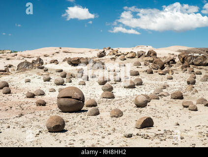 stunning rock formations in Ischigualasto Provincial Park Stock Photo