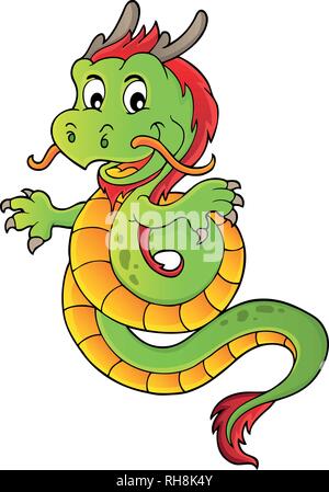 Chinese dragon topic image 1 - eps10 vector illustration. Stock Vector