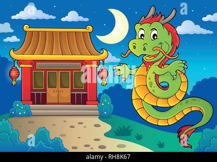 Chinese dragon topic image 4 - eps10 vector illustration. Stock Vector
