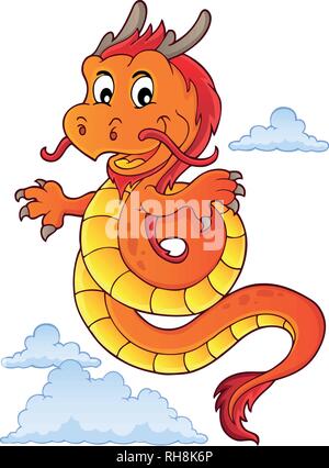 Chinese dragon topic image 5 - eps10 vector illustration. Stock Vector