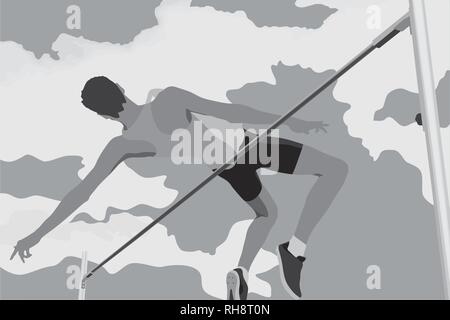 High Jumpman Vector Man high jumping. Track and field. Vector illustration Stock Vector ...