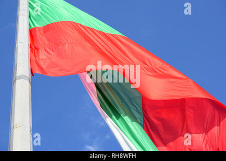 Bulgarian Flag Waving Stock Photo