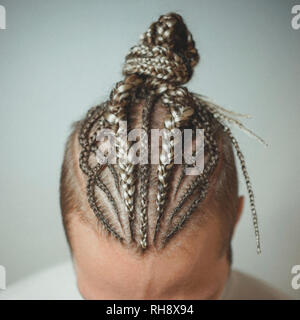 cornrows mans braids Stock Photo