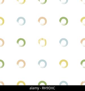Vector seamless pattern with colorful hand drawn circles. Stock Vector