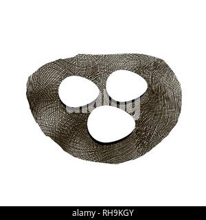 Nest and Eggs Icon Isolated Stock Vector