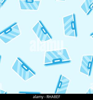 Food container icon seamless pattern background. Kitchen bowl vector illustration. Plastic container box symbol pattern. Stock Vector