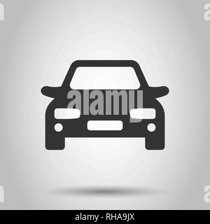 Car vector icon in flat style. Automobile vehicle illustration on white background. Car sedan concept. Stock Vector