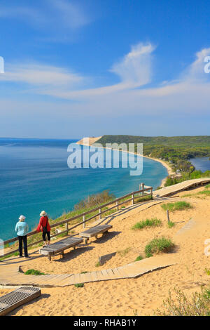 Empire Bluffs Trail, Sleeping Bear Dunes National Lakeshore, Empire, Michigan, USA Stock Photo