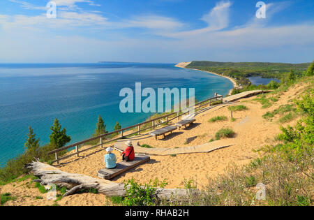 Empire Bluffs Trail, Sleeping Bear Dunes National Lakeshore, Empire, Michigan, USA Stock Photo