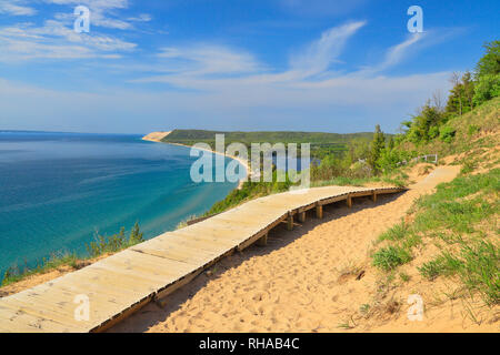 Empire Bluffs Trail, Sleeping Bear Dunes National Lakeshore, Empire, Michigan, USA Stock Photo