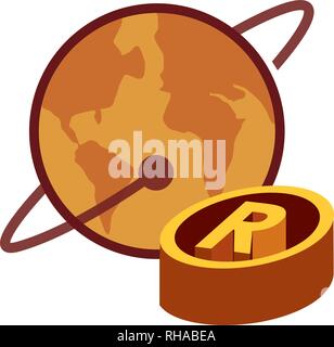 world registered digital sign copyright vector illustration Stock Vector