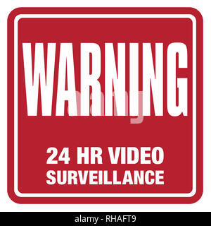 Security System Warning Sign Stock Photo