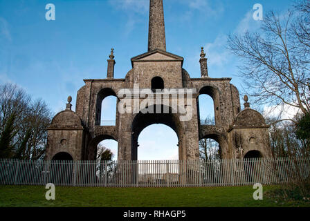 Conolly's Folly,The Obelisk,originally The Conolly Folly,is an obelisk structure and National Monument located near Maynooth,County Kildare,Ireland. Stock Photo