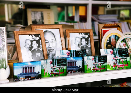 Hanoi, VIETNAM - JANUARY 12, 2015 - Souvenir photos of Ho Chi Minh Stock Photo
