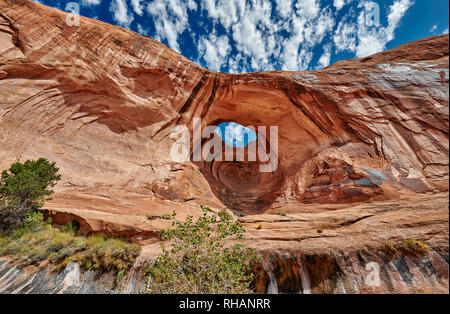 Bowtie Arch, Moab, Utah, USA, North America Stock Photo