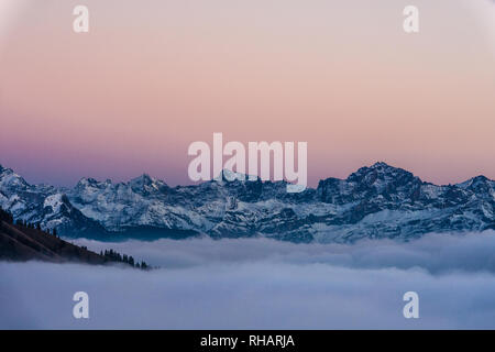 Panorama from Mount Rigi Stock Photo