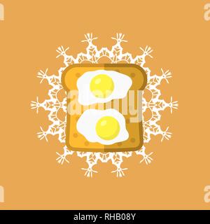 Eggs and Bread Stock Vector