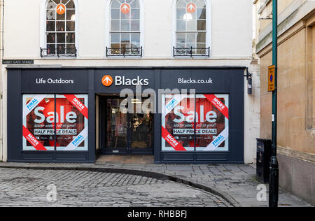 Blacks outdoor retailer sale, Bath, England Stock Photo