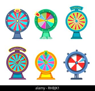 Gambling wheels of fortune Stock Vector
